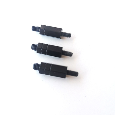 # 4-40 Double Ended Threaded Hex Bracket per il collegamento del telaio Cold Forged M3 10mm Electrophoresis Black Hex Stud