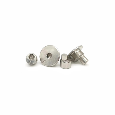 Non standard Hexagonal Eccentric Nail 304 Stainless Steel Solid Flat Round Head Step Rivet Fastener Connector