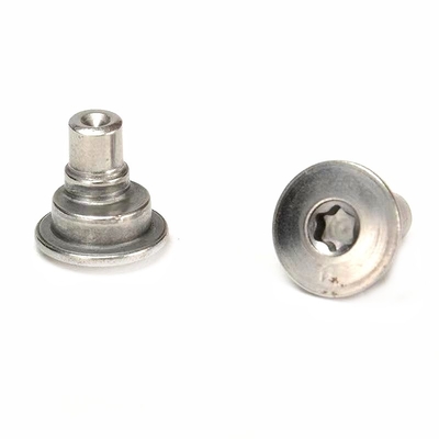 Processo di crown mark custom assemblaggio rapido cerniera eccentrica regolazione rivetta prugna chiodo eccentrico