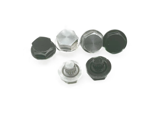 La disposizione d'anodizzazione modificata nera di nuoto elettrica di alluminio della ruota del modello del CD del fiume della decorazione della ruota di automobile fissa HEX12.5*13.2