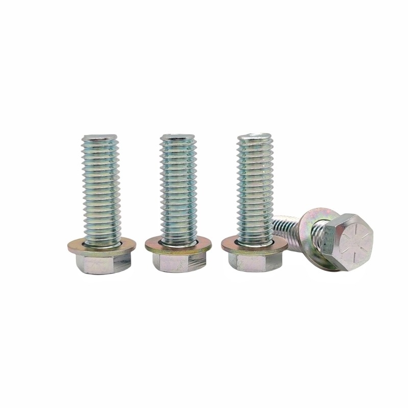 Protezione ambientale all'ingrosso Zinc nero Bolt esterno esagonale colore zinco a filo intero viti a testa esagonale