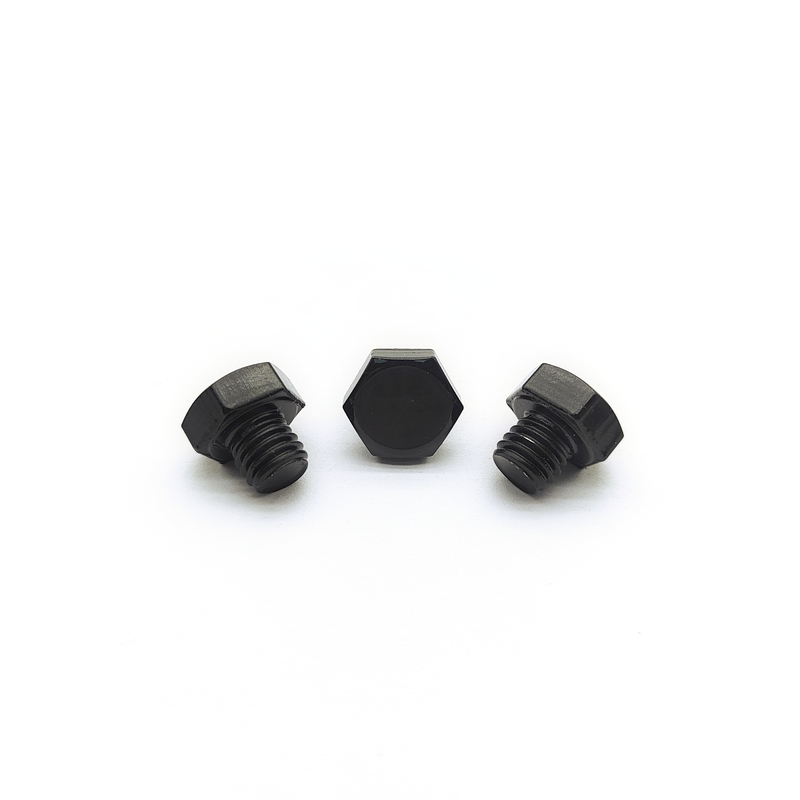 Bullone esagonale M8x1,25mm in acciaio inossidabile 12,3mm Elettrozincato nero