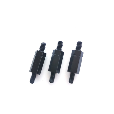 # 4-40 Double Ended Threaded Hex Bracket per il collegamento del telaio Cold Forged M3 10mm Electrophoresis Black Hex Stud