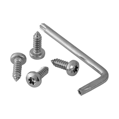 Vitri anti-furto per targhe di patente a prova di ruggine in acciaio inossidabile per auto Tag di montaggio della targa Hardware M6 1/4 