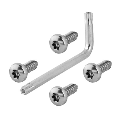 Risponde agli standard ISO 9001 Vetture di sicurezza in acciaio inossidabile con pin-in-hex drive design e altro